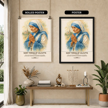 Saint Teresa of Calcutta Prayer and Compassion Poster/Canvas