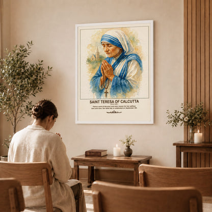 Saint Teresa of Calcutta Prayer and Compassion Poster/Canvas