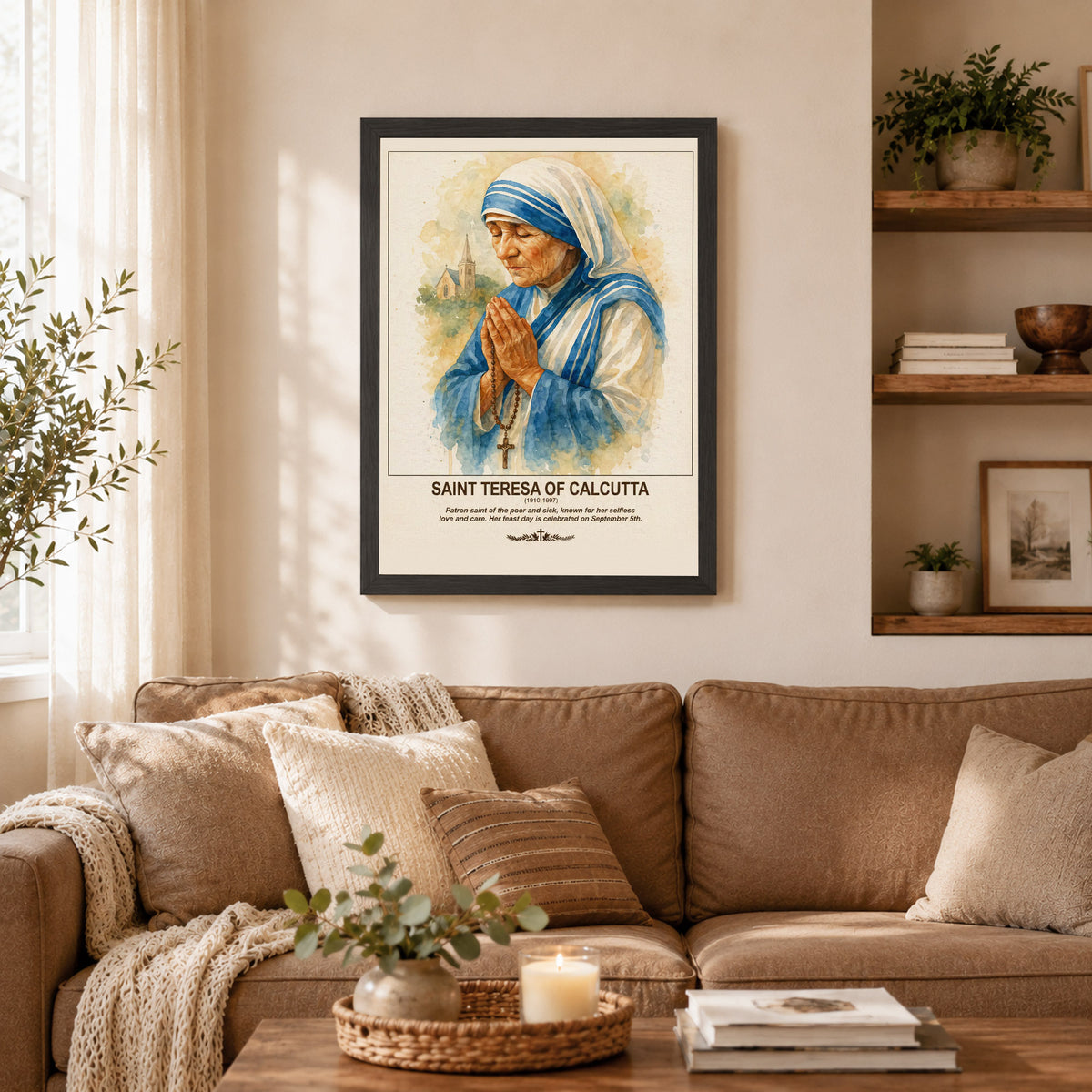 Saint Teresa of Calcutta Prayer and Compassion Poster/Canvas