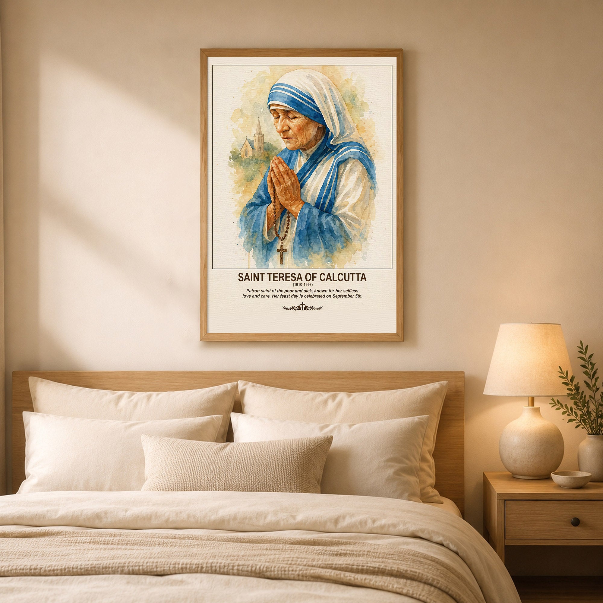 Saint Teresa of Calcutta Prayer and Compassion Poster/Canvas