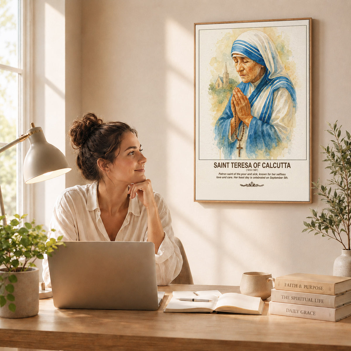 Saint Teresa of Calcutta Prayer and Compassion Poster/Canvas