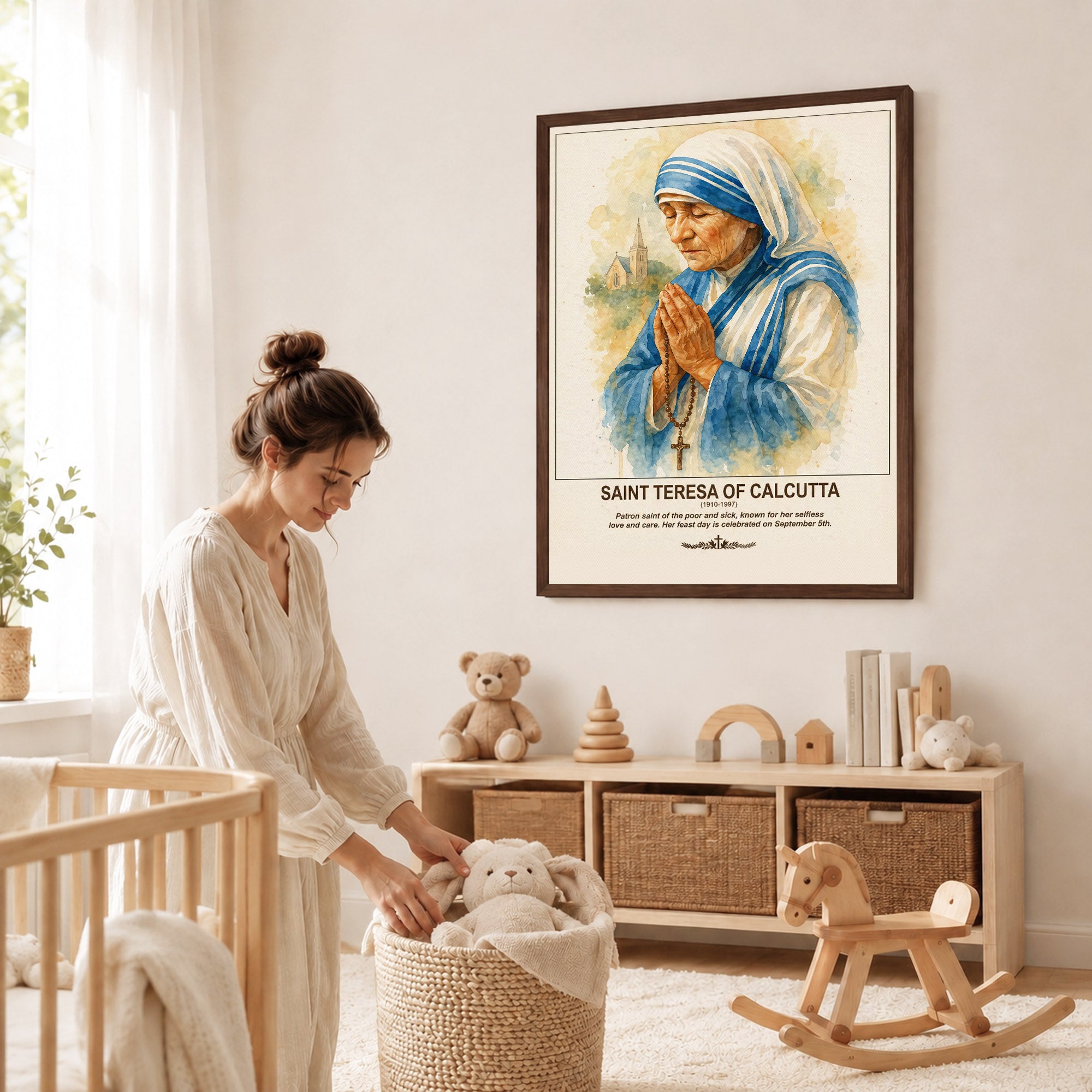 Saint Teresa of Calcutta Prayer and Compassion Poster/Canvas