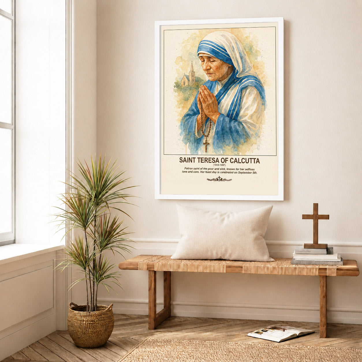 Saint Teresa of Calcutta Prayer and Compassion Poster/Canvas