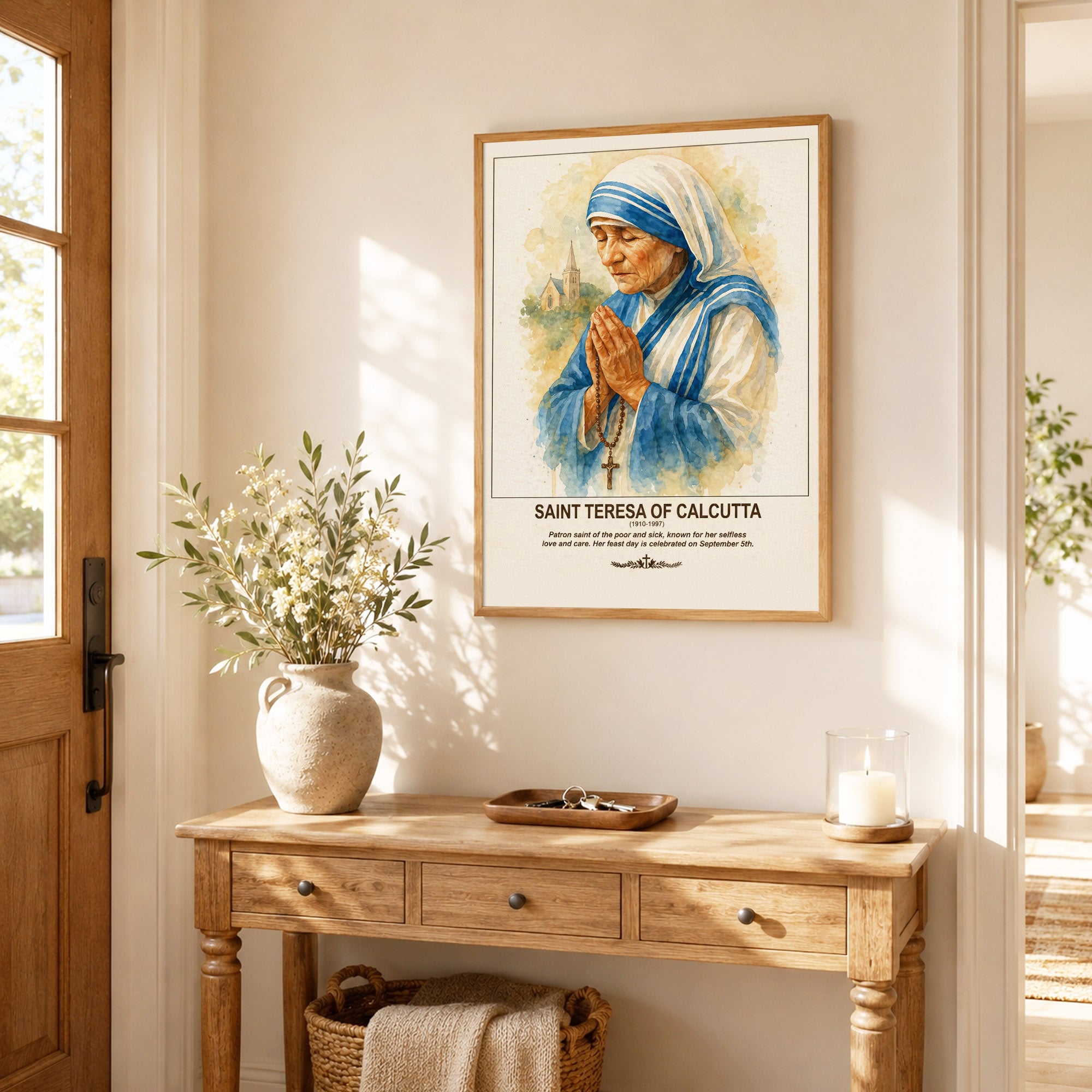 Saint Teresa of Calcutta Prayer and Compassion Poster/Canvas