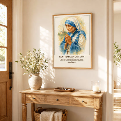 Saint Teresa of Calcutta Prayer and Compassion Poster/Canvas