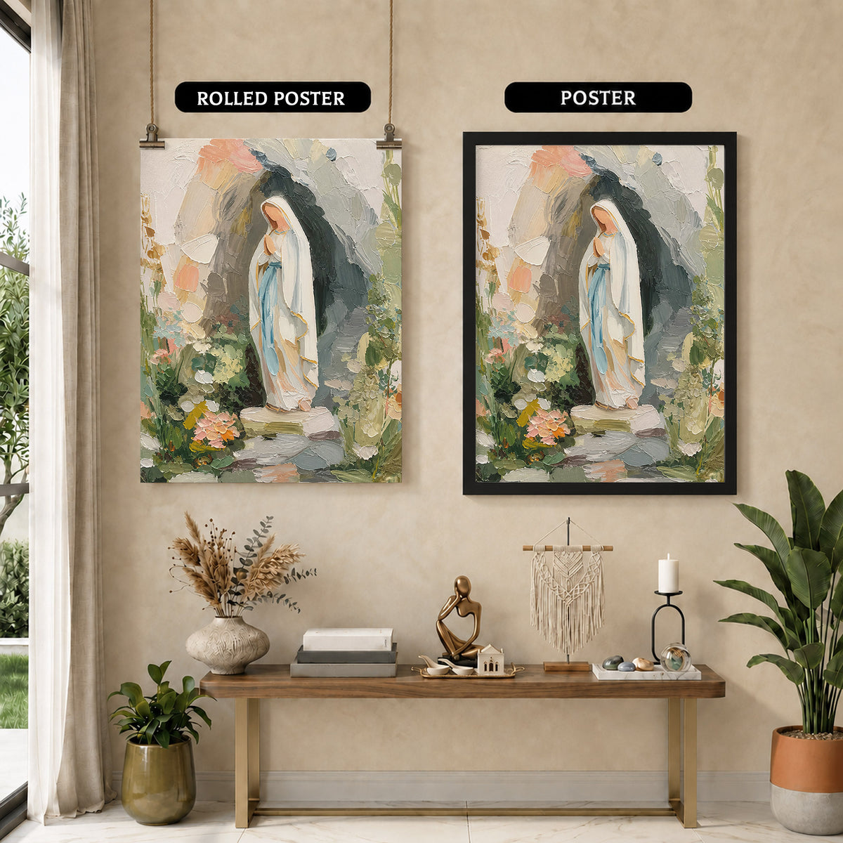 Our Lady of Lourdes Garden Grotto Poster/Canvas