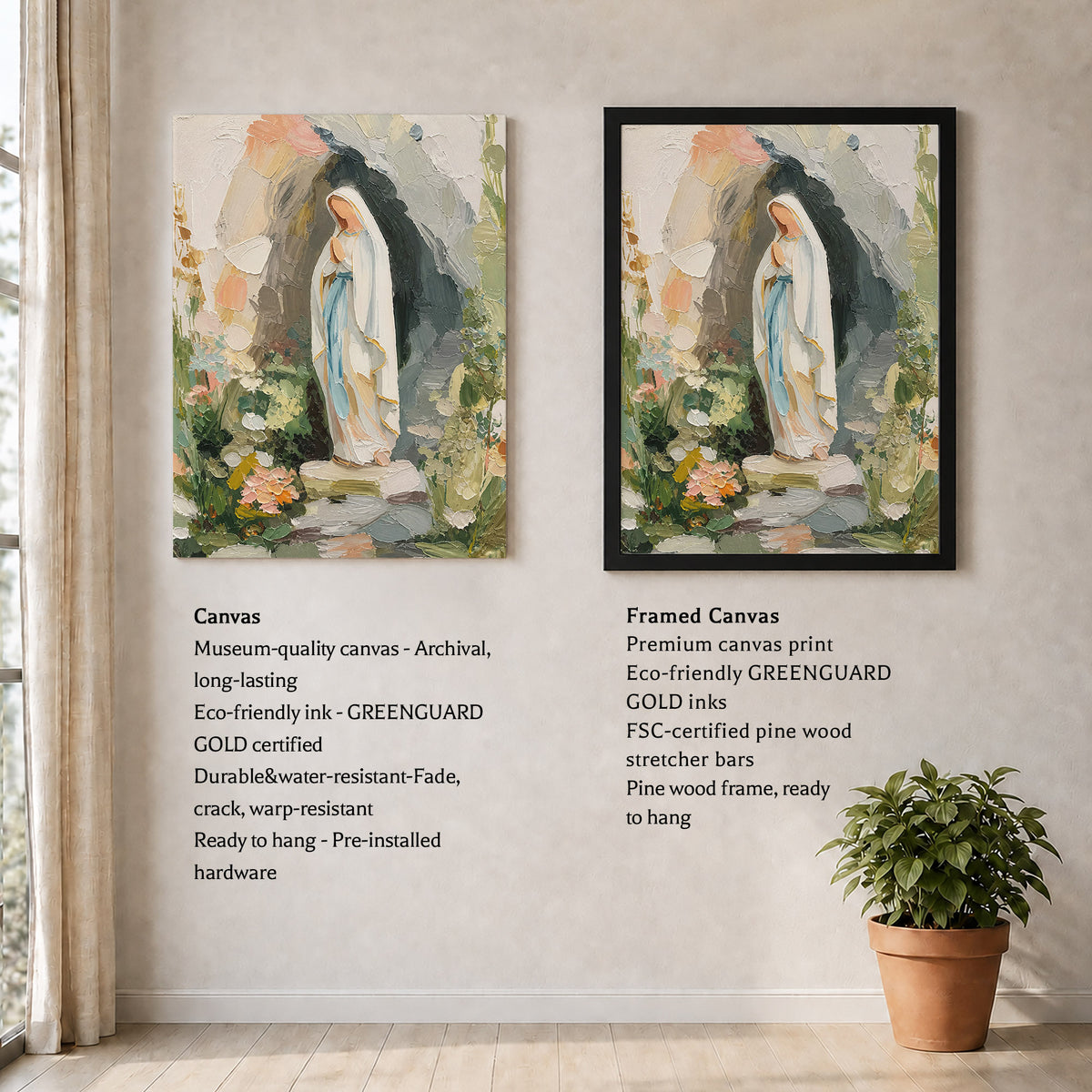 Our Lady of Lourdes Garden Grotto Poster/Canvas
