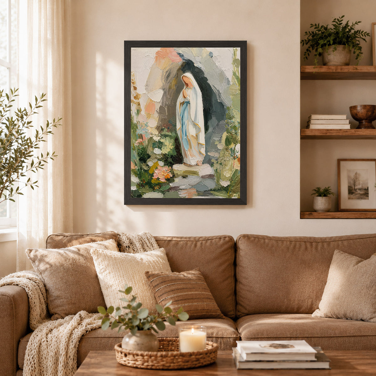 Our Lady of Lourdes Garden Grotto Poster/Canvas