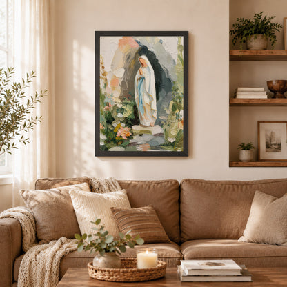 Our Lady of Lourdes Garden Grotto Poster/Canvas