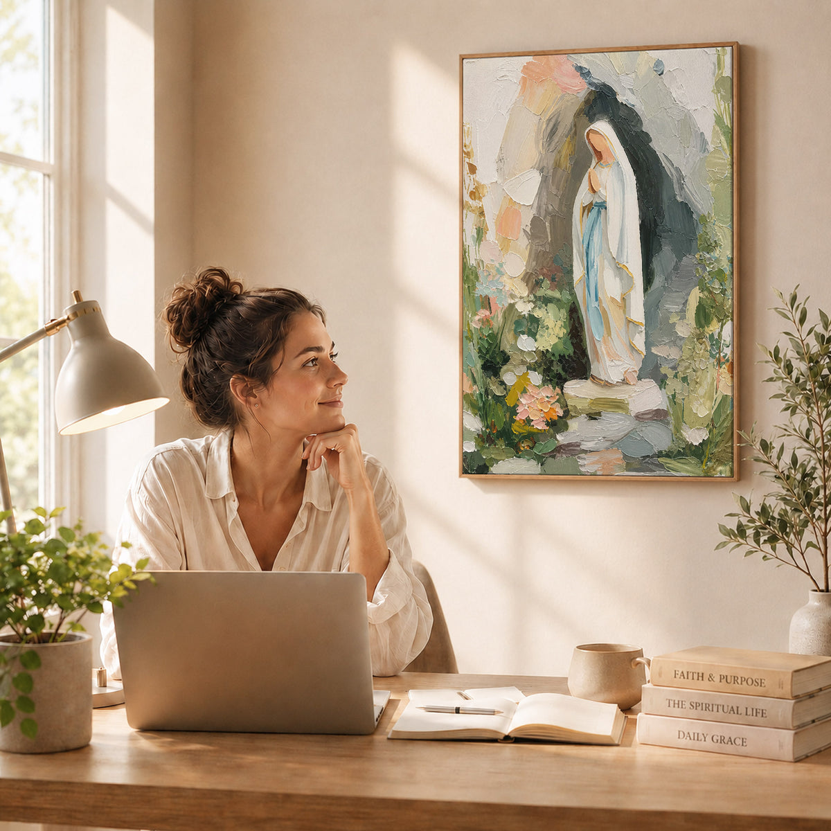 Our Lady of Lourdes Garden Grotto Poster/Canvas