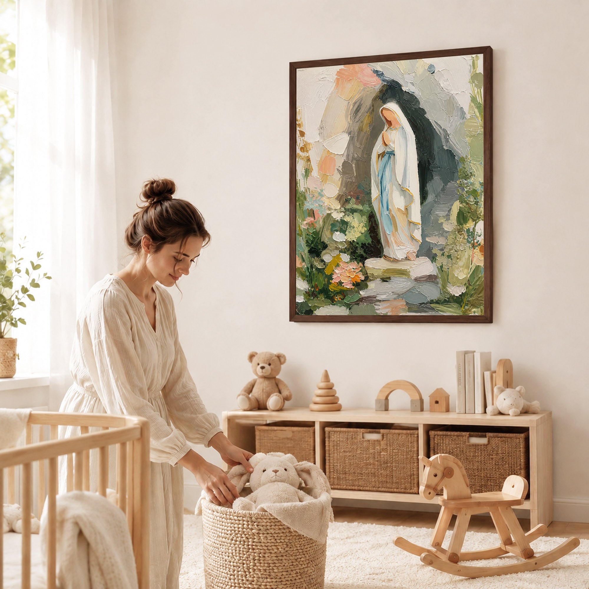 Our Lady of Lourdes Garden Grotto Poster/Canvas