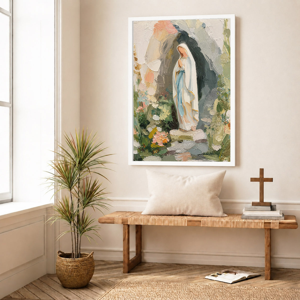 Our Lady of Lourdes Garden Grotto Poster/Canvas