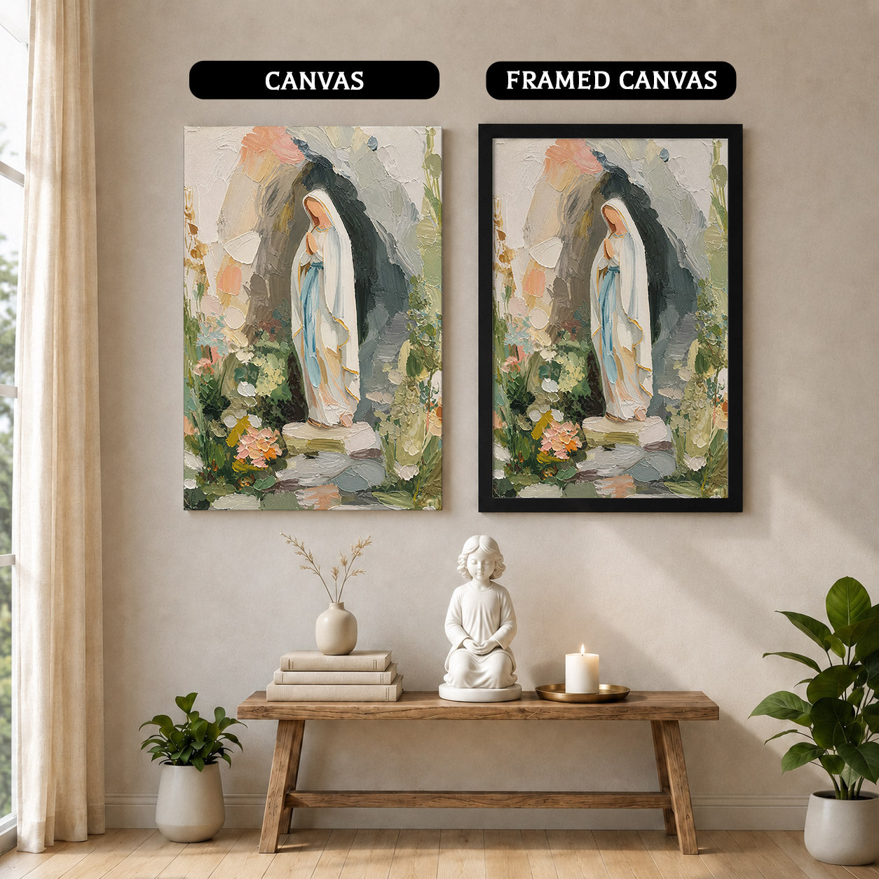 Our Lady of Lourdes Garden Grotto Poster/Canvas