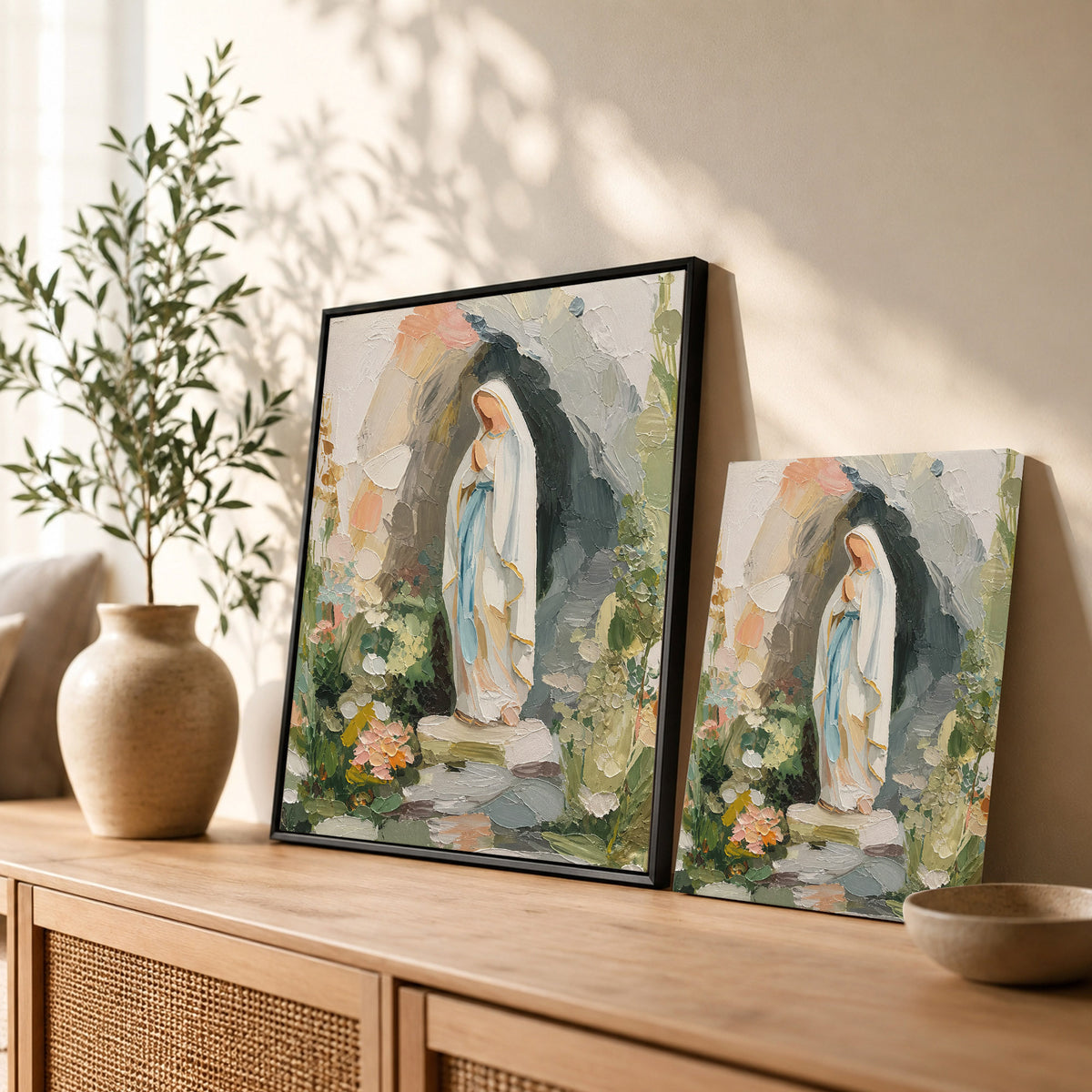 Our Lady of Lourdes Garden Grotto Poster/Canvas