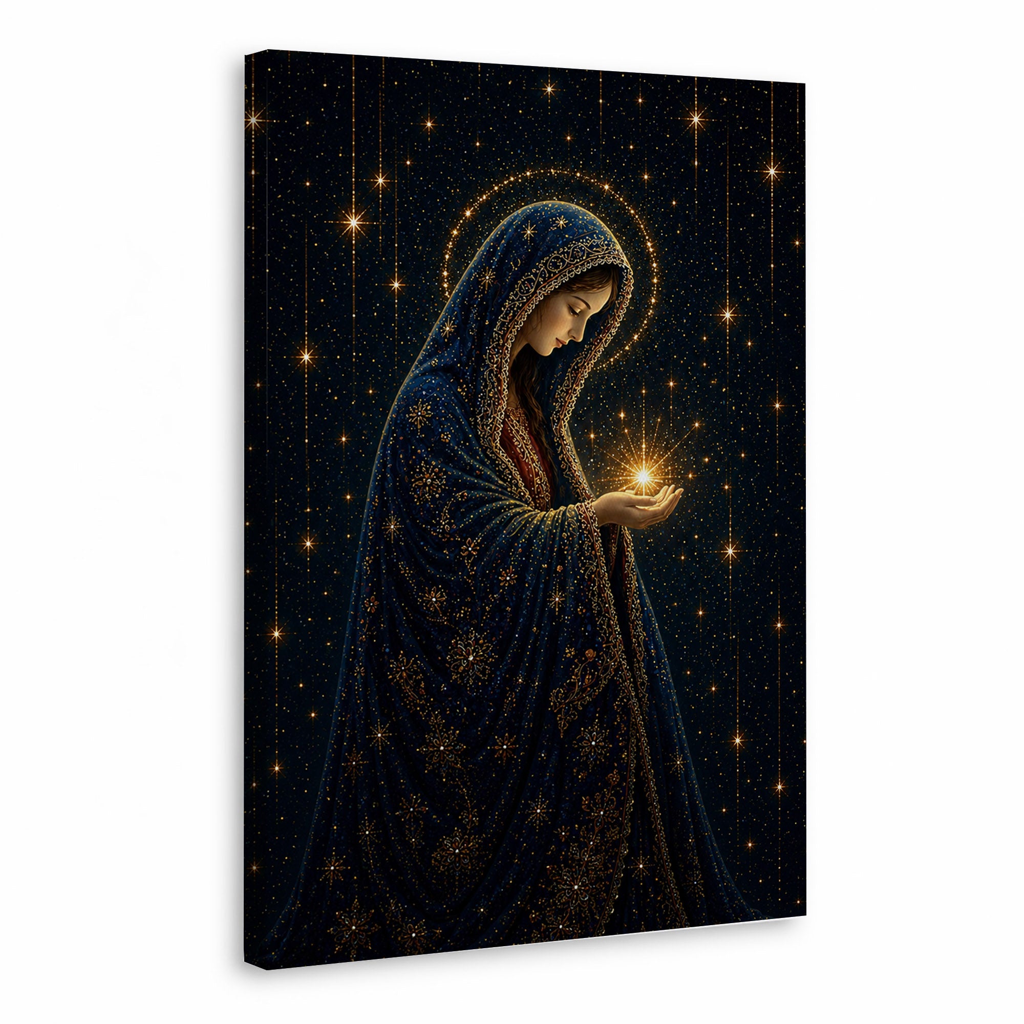 Virgin Mary Holding the Light of Heaven Poster/Canvas