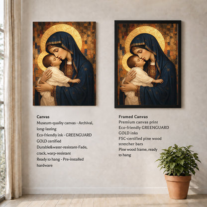 Madonna & Child Sacred Embrace Poster/Canvas