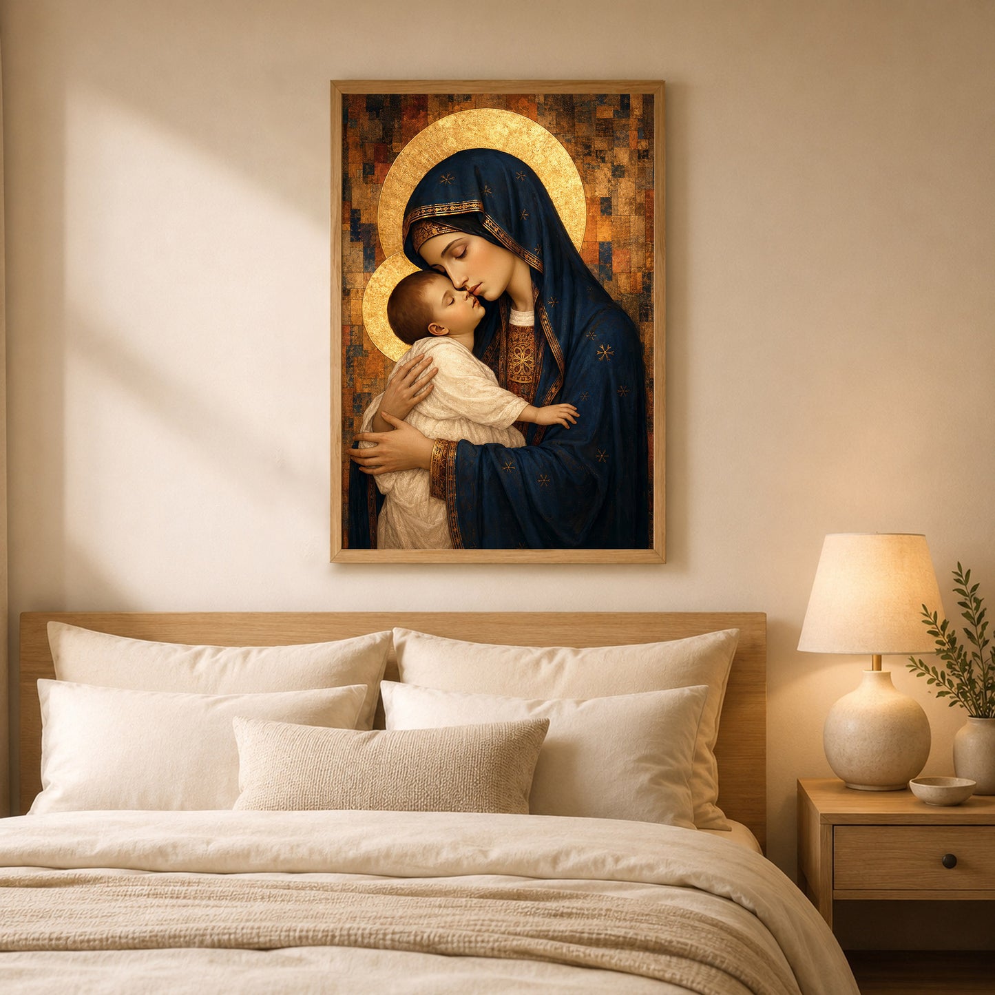 Madonna & Child Sacred Embrace Poster/Canvas