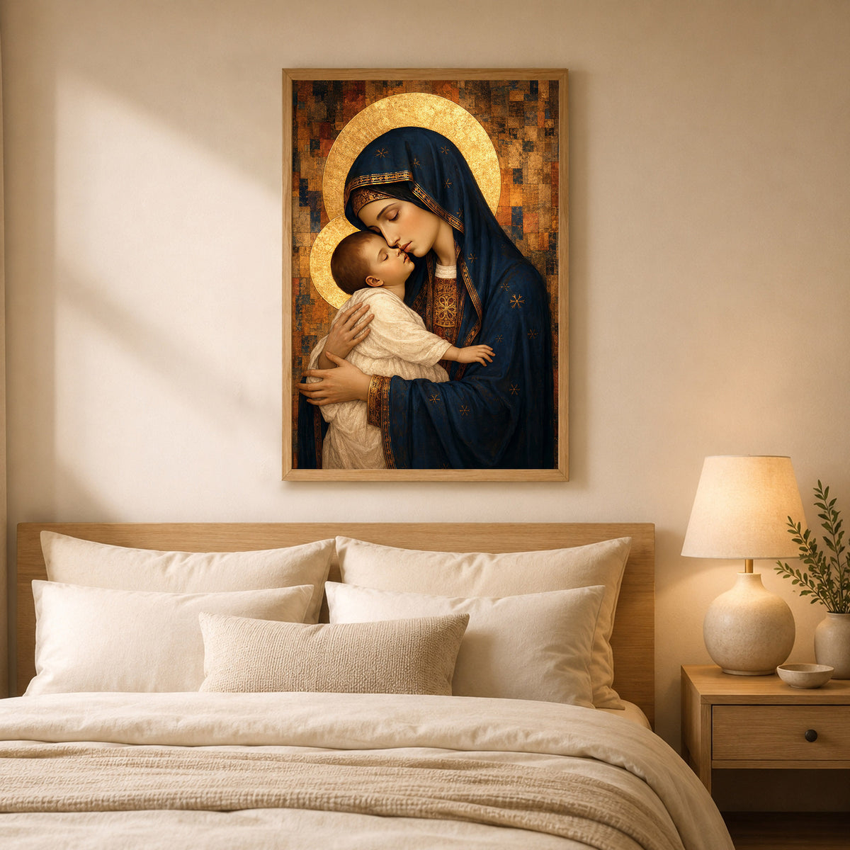 Madonna & Child Sacred Embrace Poster/Canvas