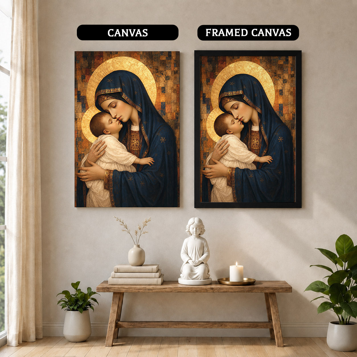 Madonna & Child Sacred Embrace Poster/Canvas