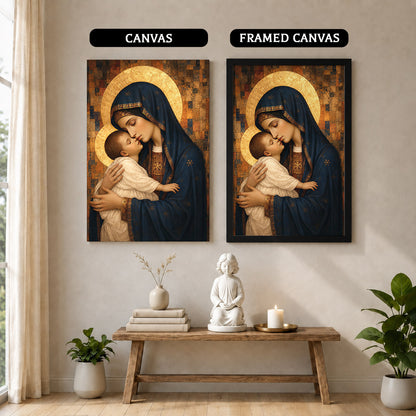 Madonna & Child Sacred Embrace Poster/Canvas
