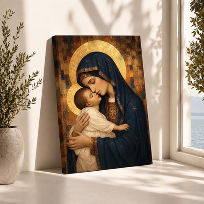 Madonna & Child Sacred Embrace Poster/Canvas