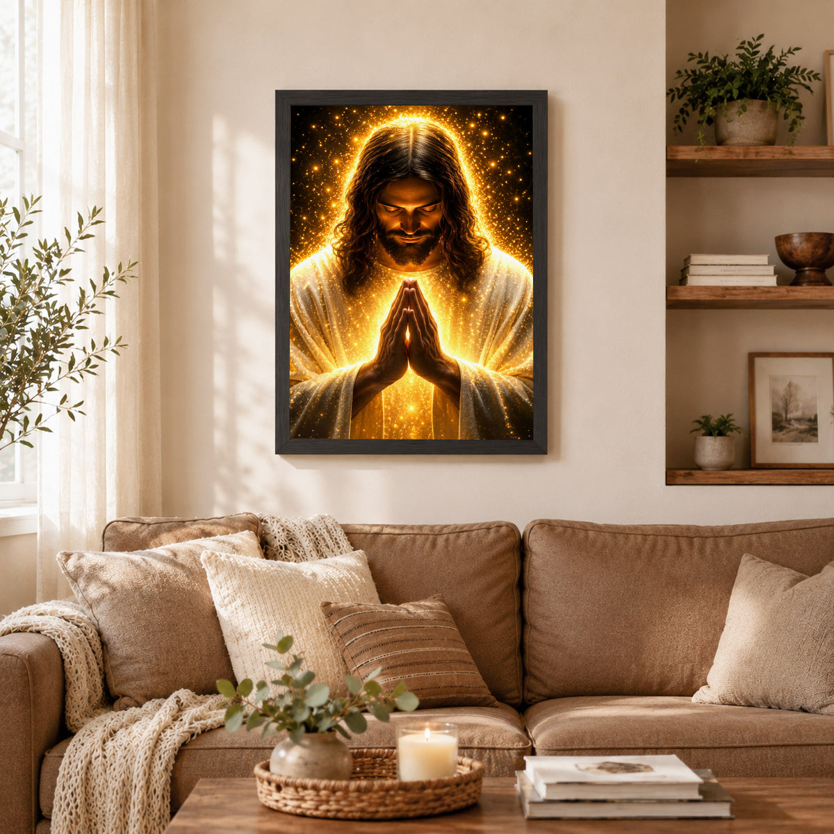 Radiant Jesus Prayer Wall Art Poster/Canvas