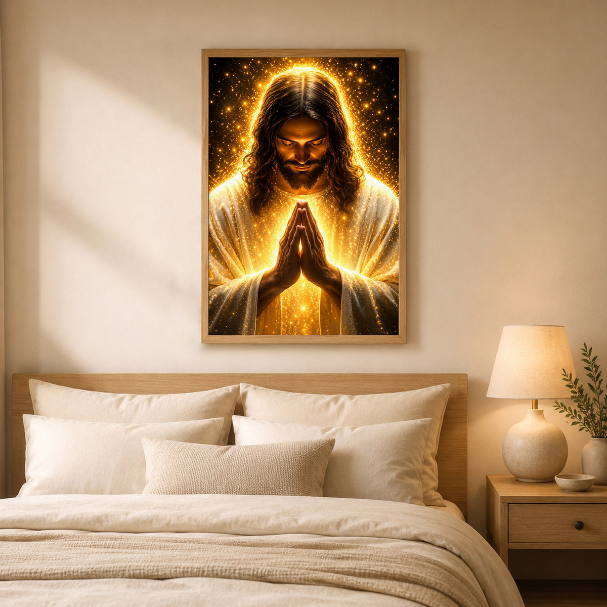 Radiant Jesus Prayer Wall Art Poster/Canvas