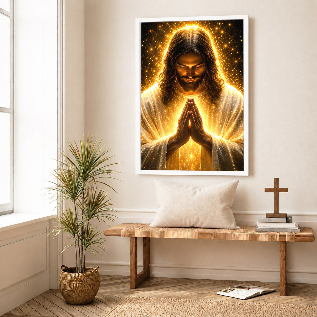 Radiant Jesus Prayer Wall Art Poster/Canvas