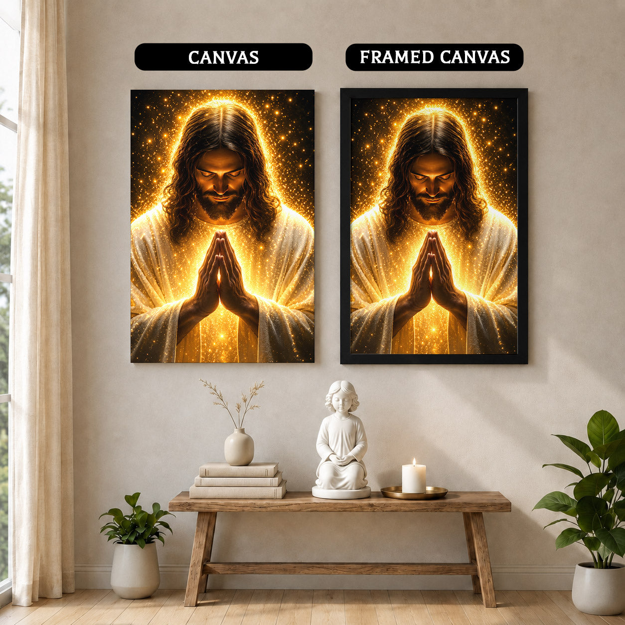 Radiant Jesus Prayer Wall Art Poster/Canvas