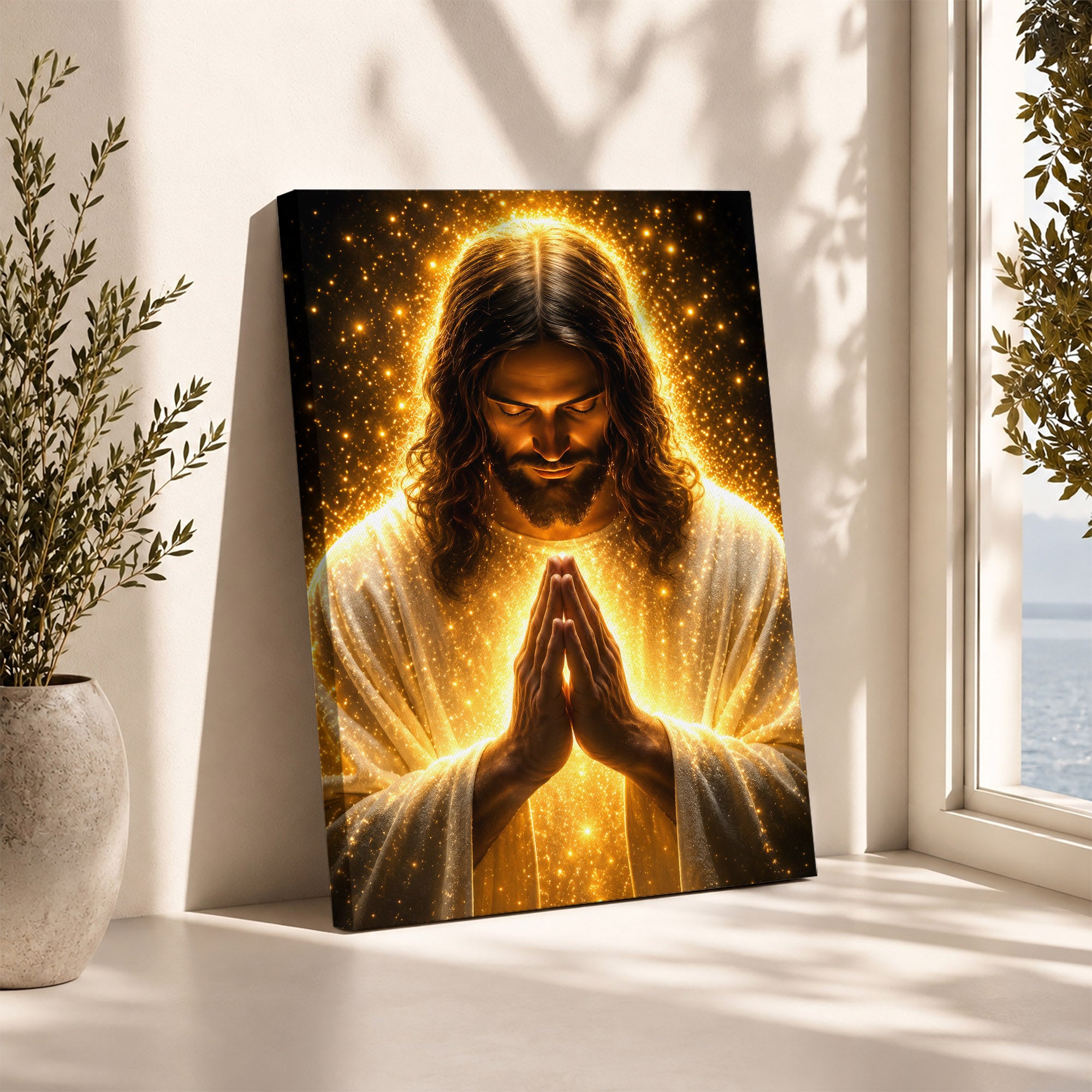 Radiant Jesus Prayer Wall Art Poster/Canvas