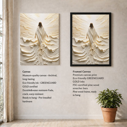 Jesus Walking on Water Through Divine Light Poster/Canvas