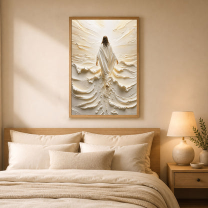 Jesus Walking on Water Through Divine Light Poster/Canvas