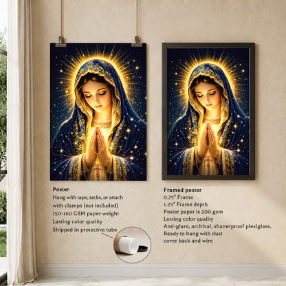 Blessed Mother’s Grace Poster Featuring the Divine Beauty of Mary Poster/Canvas