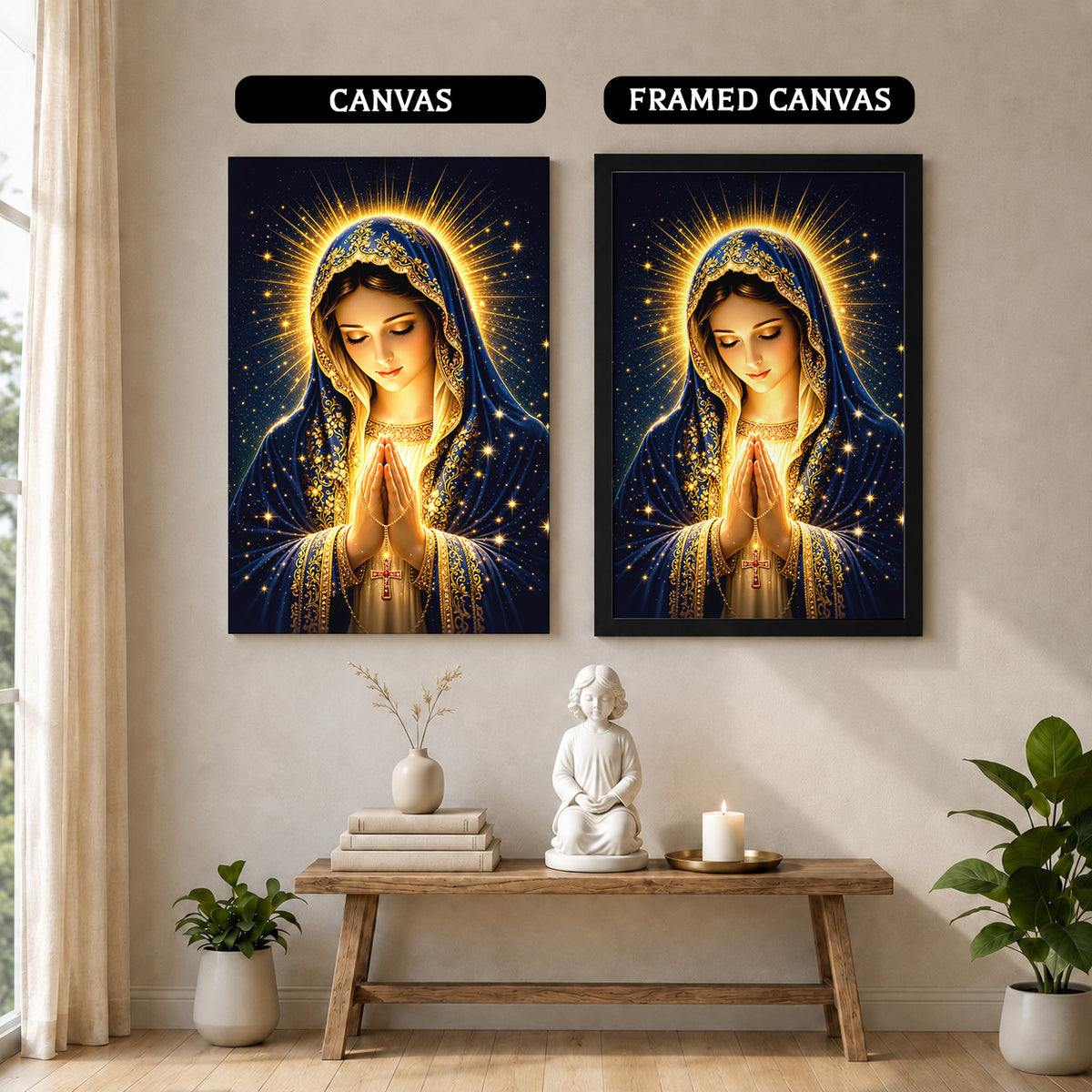 Blessed Mother’s Grace Poster Featuring the Divine Beauty of Mary Poster/Canvas