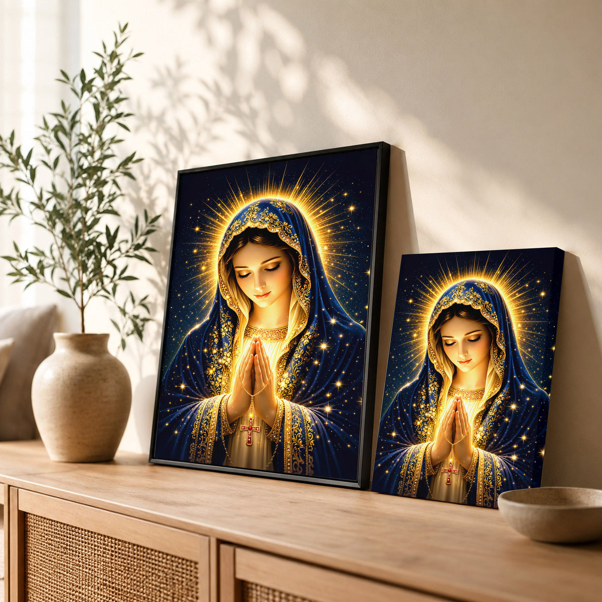 Blessed Mother’s Grace Poster Featuring the Divine Beauty of Mary Poster/Canvas