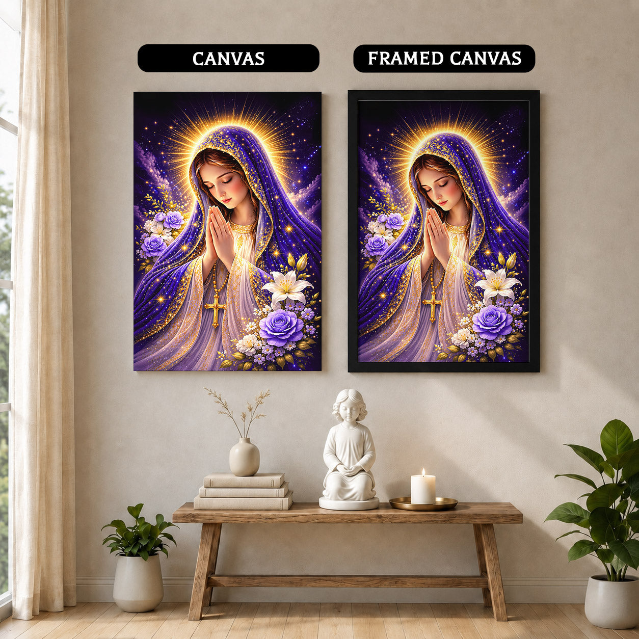Mary Star of the Sea Poster Capturing the Heavenly Vision of Peace and Guidance Poster/Canvas