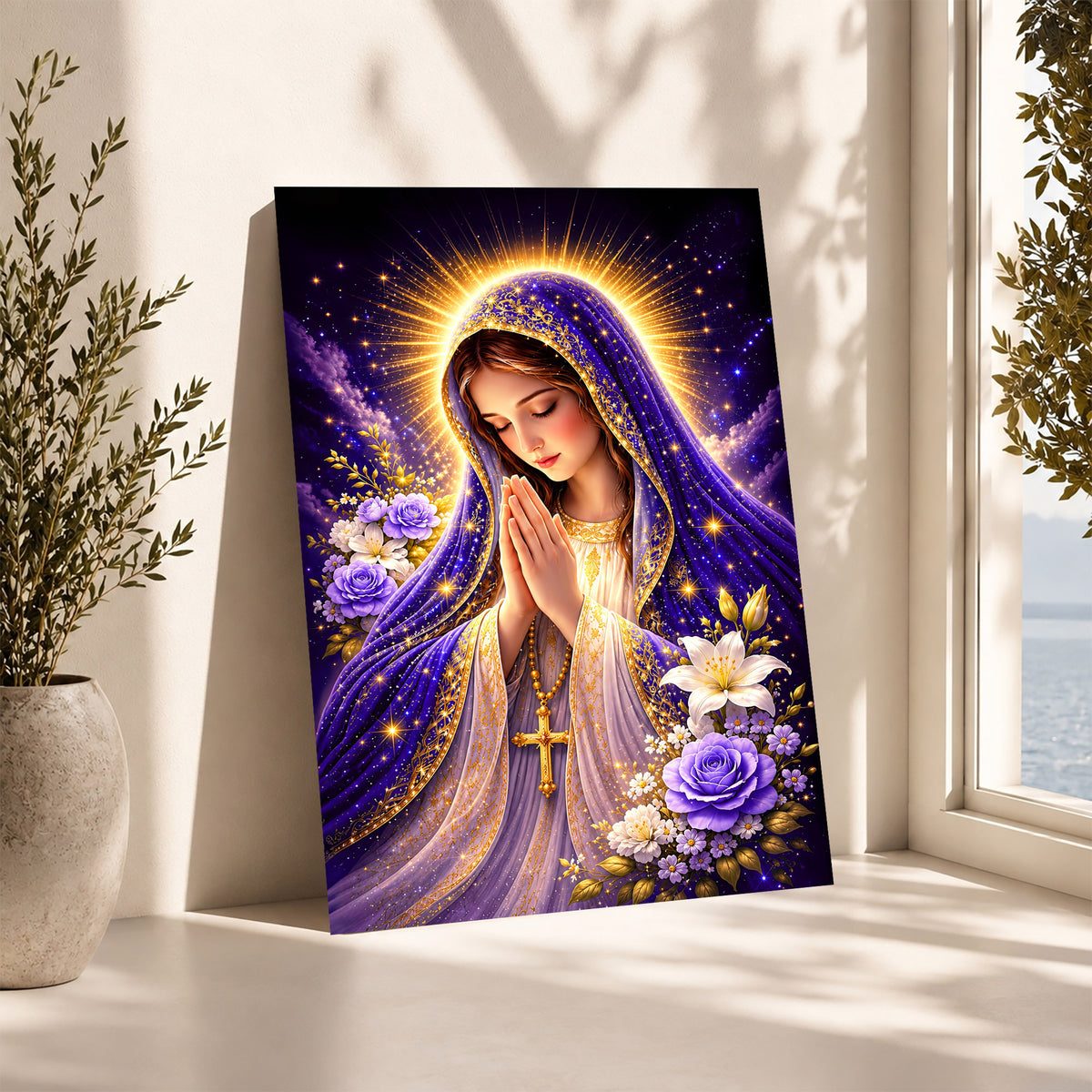 Mary Star of the Sea Poster Capturing the Heavenly Vision of Peace and Guidance Poster/Canvas