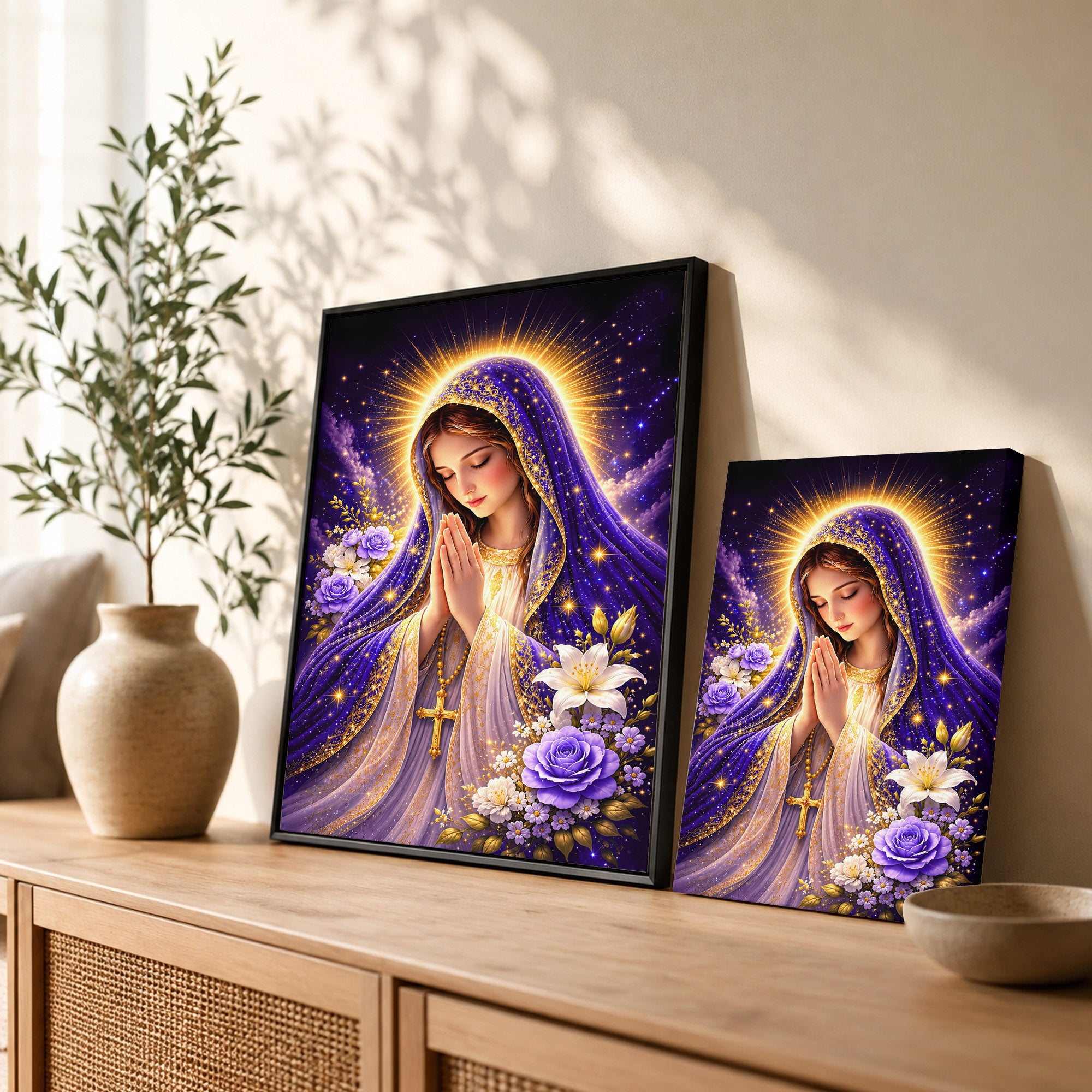 Mary Star of the Sea Poster Capturing the Heavenly Vision of Peace and Guidance Poster/Canvas