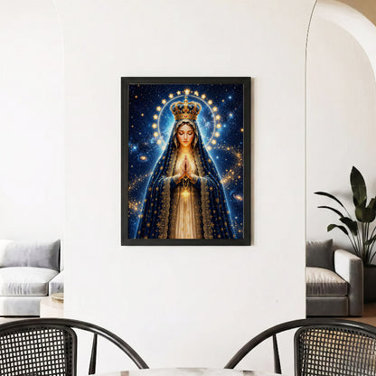 Crowned Virgin Mary’s Divine Radiance Poster/Canvas