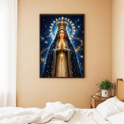 Crowned Virgin Mary’s Divine Radiance Poster/Canvas