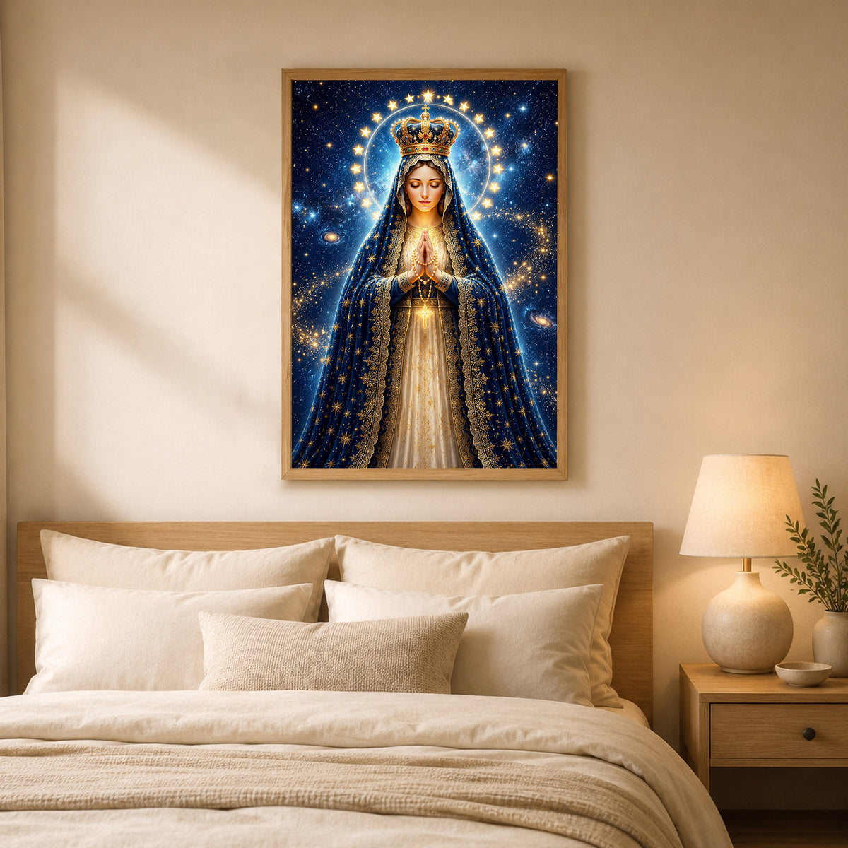 Crowned Queen of Heaven Virgin Mary Poster/Canvas