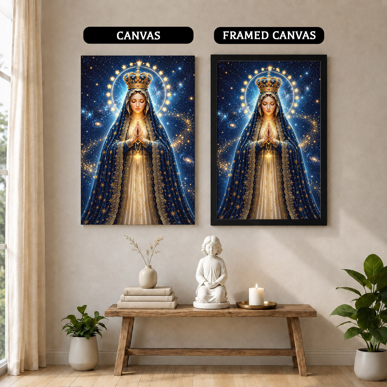 Crowned Queen of Heaven Virgin Mary Poster/Canvas