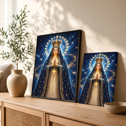 Crowned Queen of Heaven Virgin Mary Poster/Canvas