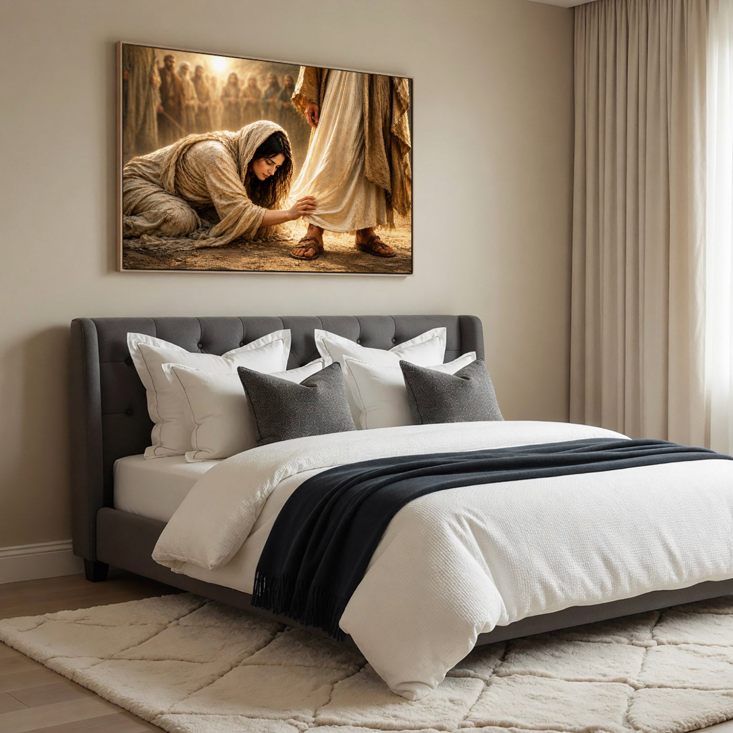 Faith at His Feet Christian Poster/Canvas