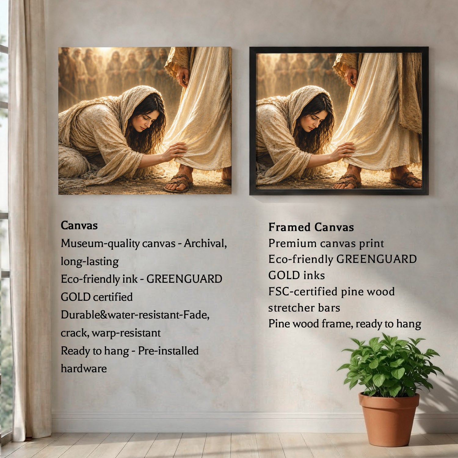 Faith at His Feet Christian Poster/Canvas