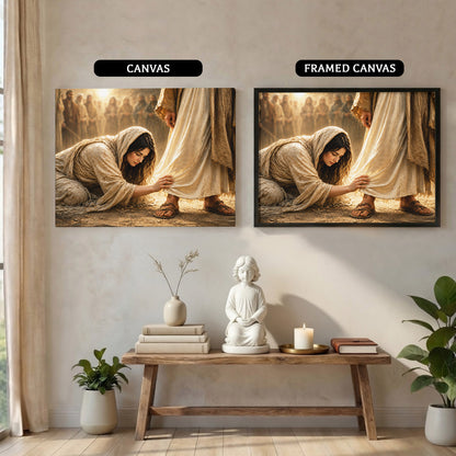 Faith at His Feet Christian Poster/Canvas