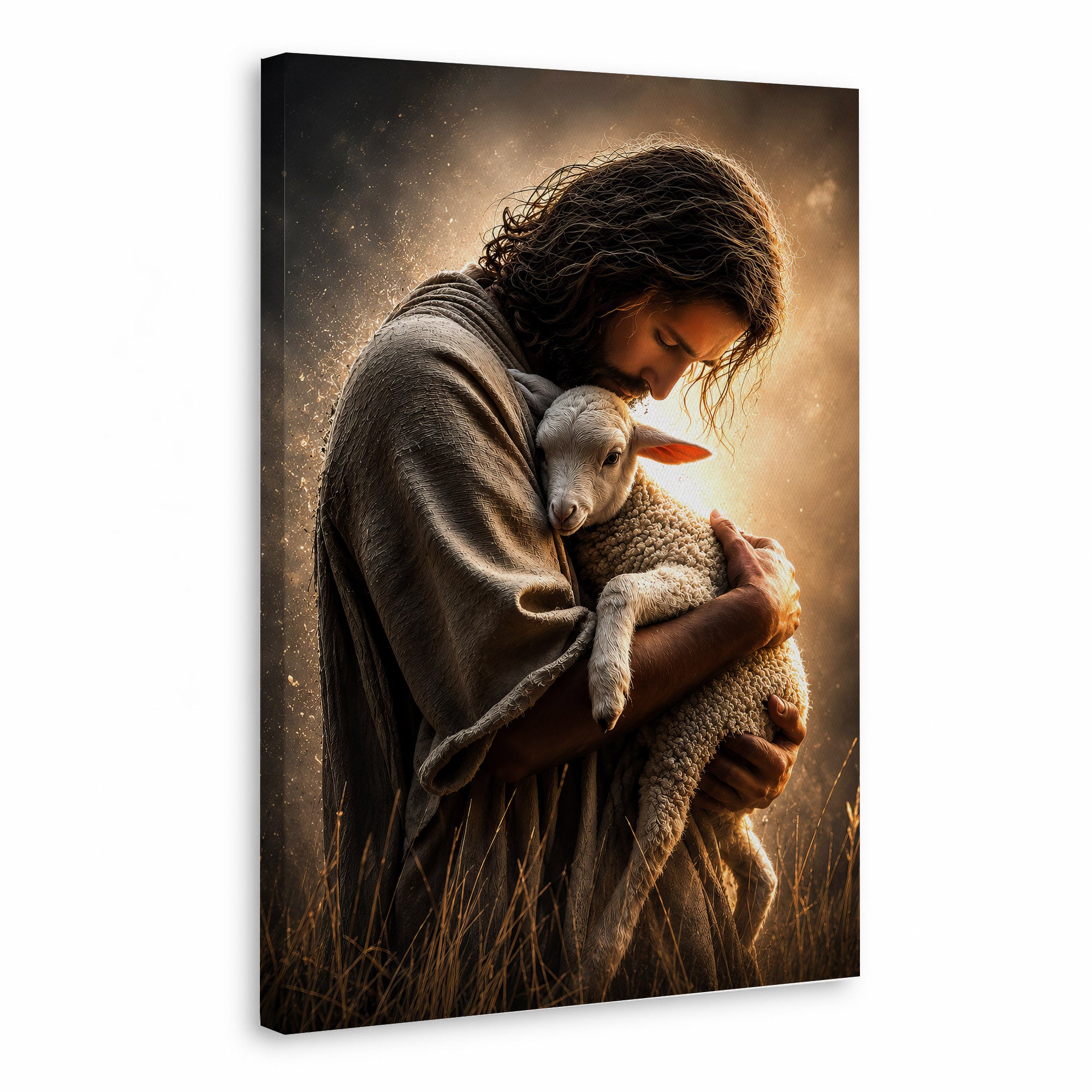 Jesus Holding the Lost Lamb Poster/Canvas
