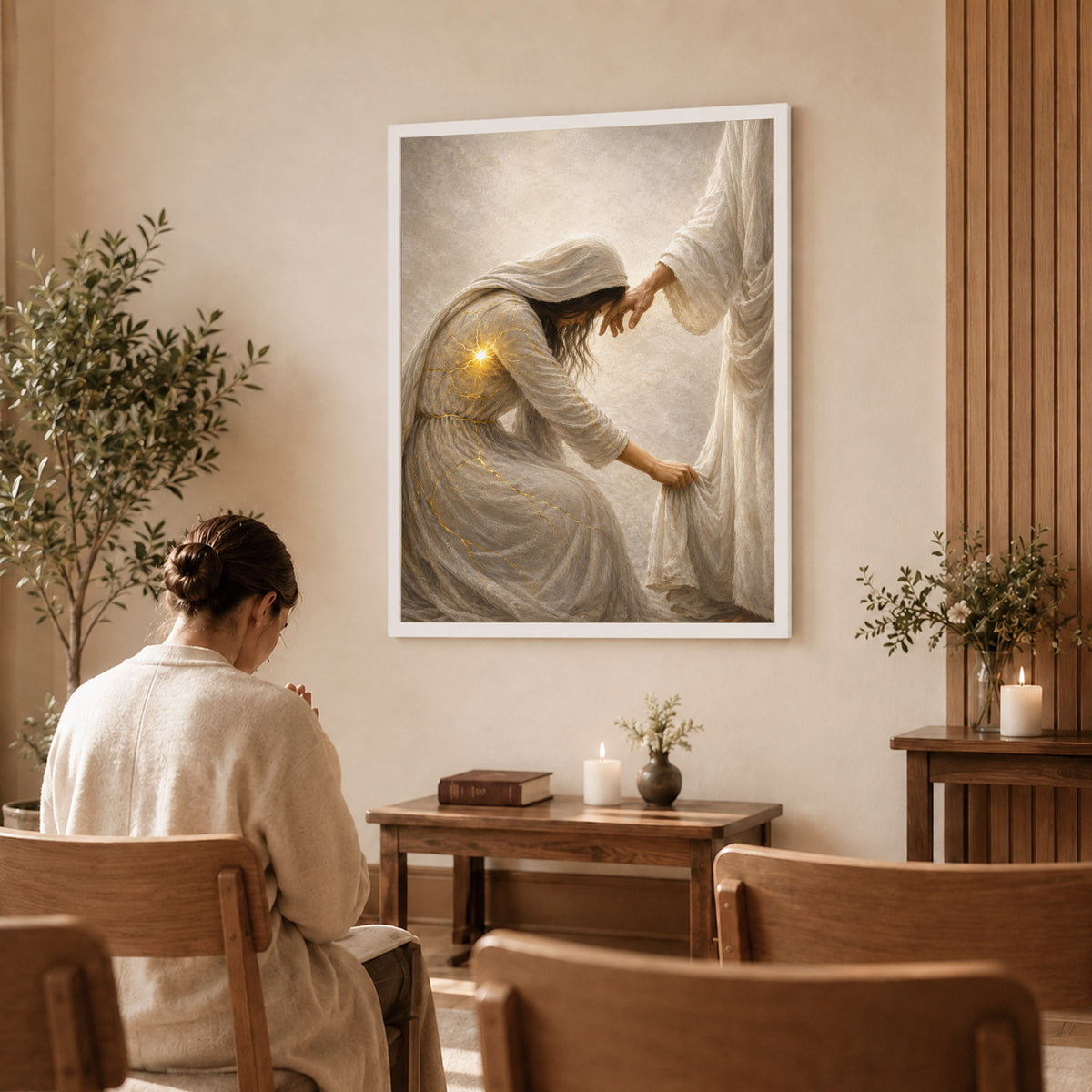 Jesus Healing the Broken Soul Christian Poster/Canvas