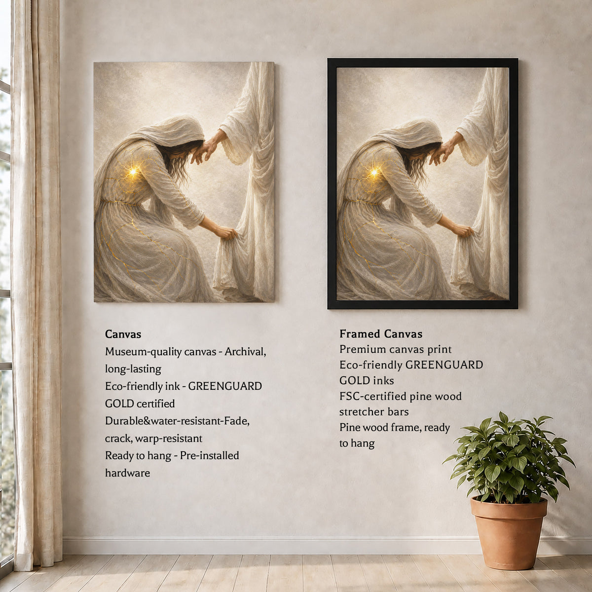 Jesus Healing the Broken Soul Christian Poster/Canvas