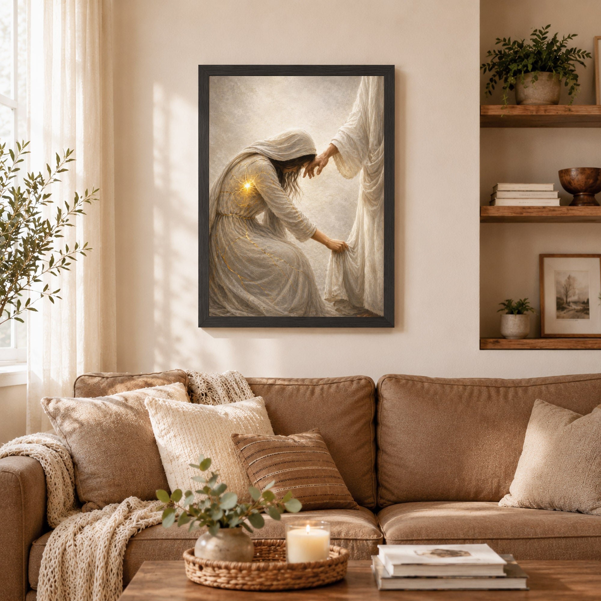 Jesus Healing the Broken Soul Christian Poster/Canvas